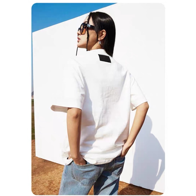 Áo Thun Tay Lửng Dáng Rộng Phong Cách Đường Phố Mỹ Thời Trang Mùa Hè Cho Nam Và Nữ