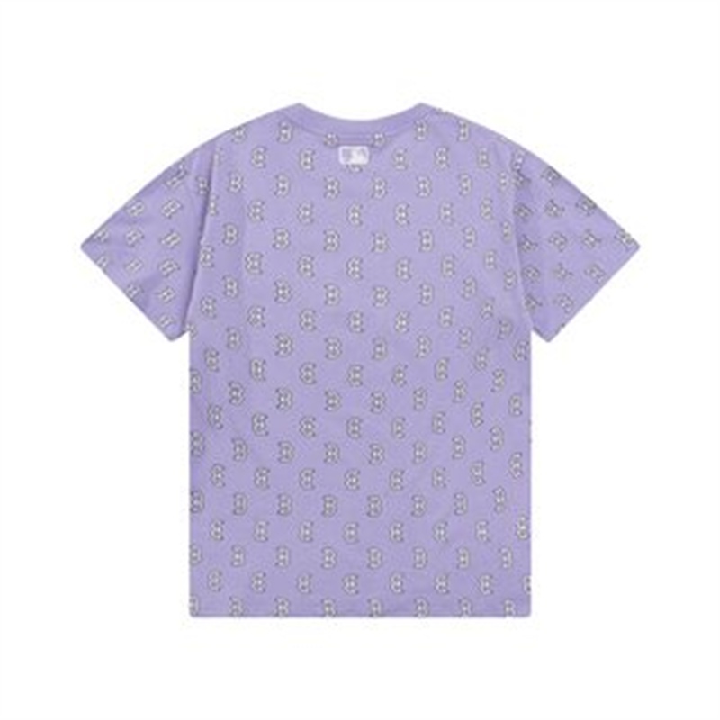 MLB Áo Thun Cotton Tay Ngắn In Chữ B Plus Size Unisex