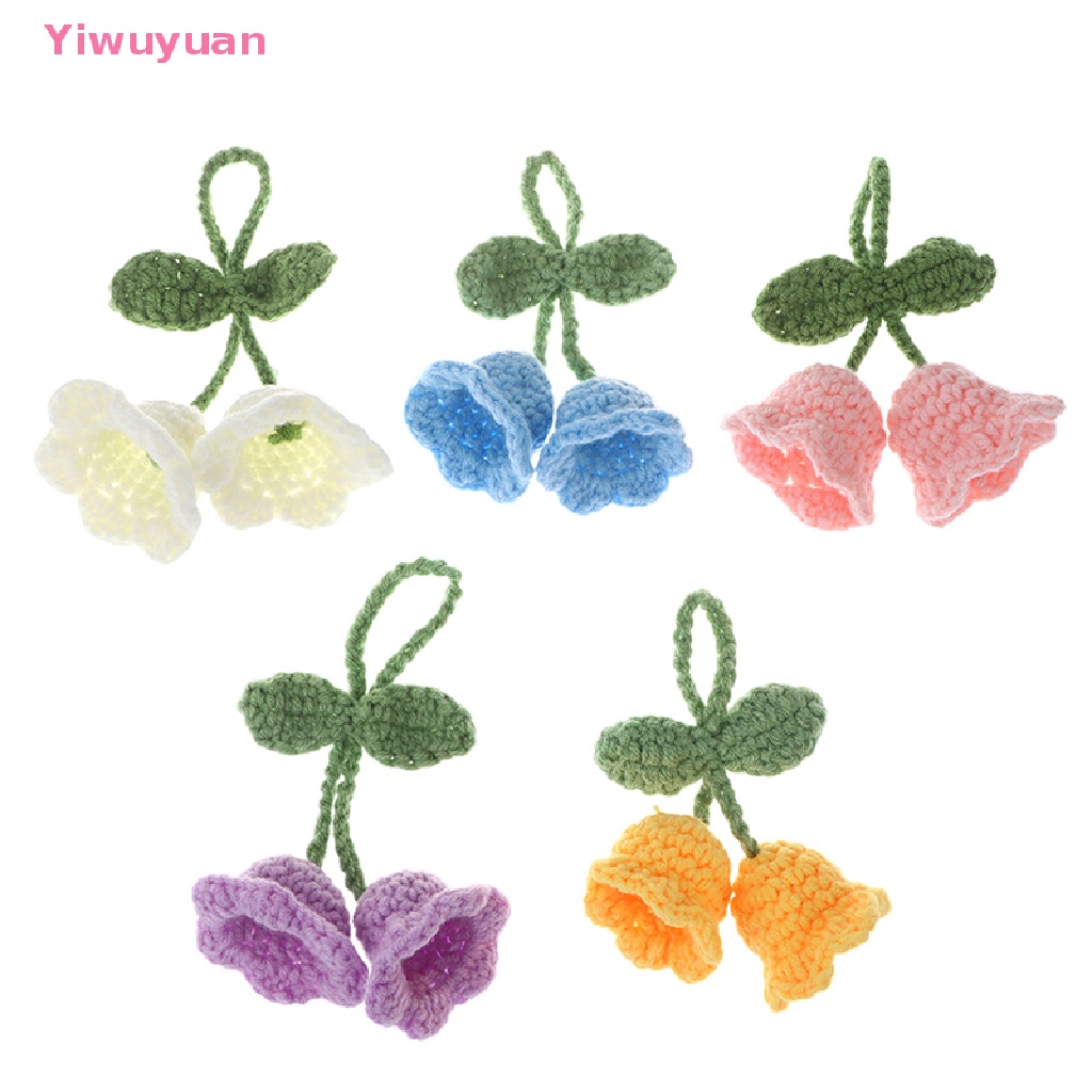 < Yiwuyuan > Móc Khóa Dệt Kim Thủ Công Hình Hoa Lá Cho Nữ