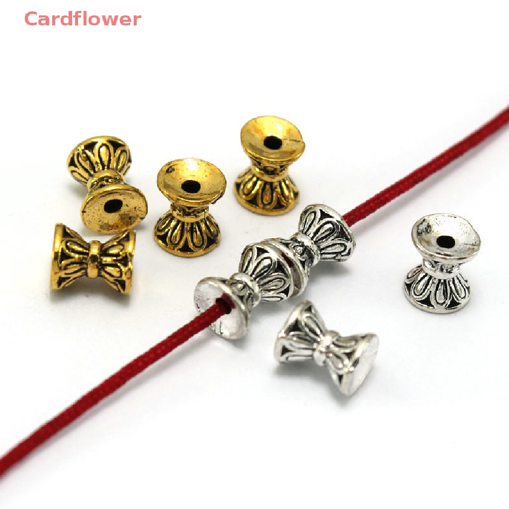 Bộ 10 Hạt Xâu Chuỗi Làm Trang Sức Hình Hoa Sen Hai Mặt 6x5.5mm