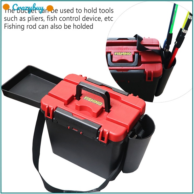 Cr Hộp Đựng Mồi Câu Cá Hai Tầng Sức Chứa Lớn Tiện Dụng