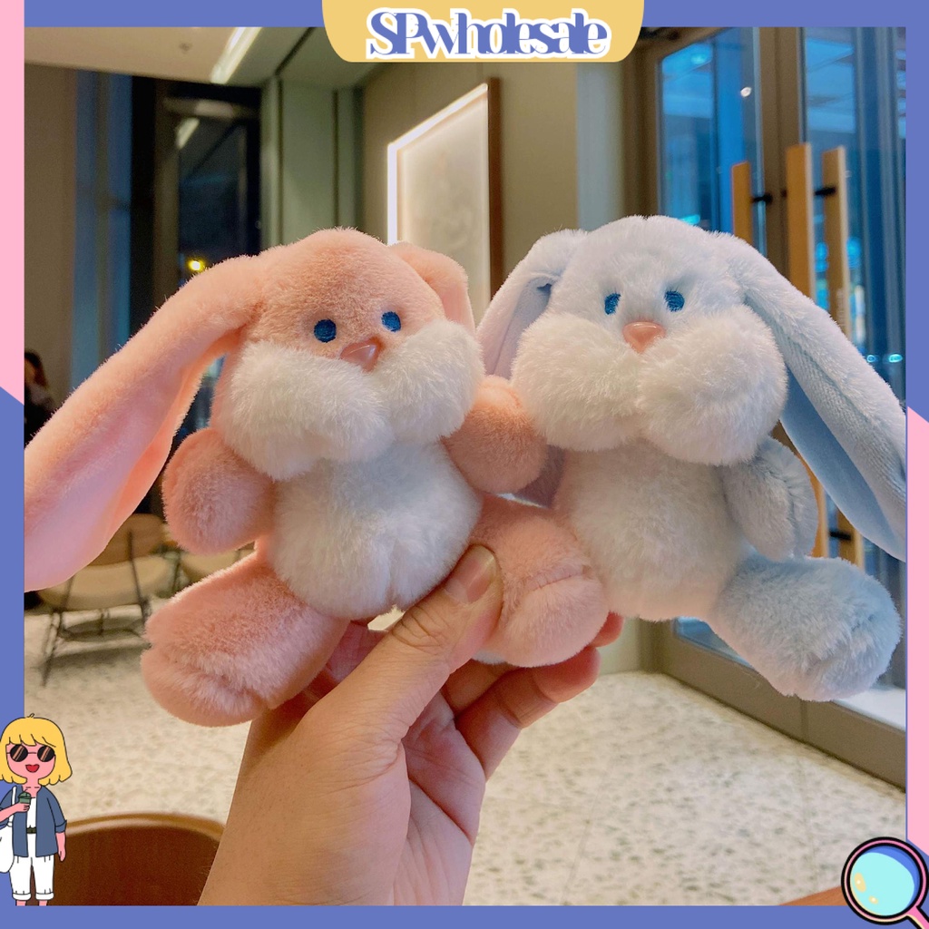 <SPwholesale> Móc Chìa Khóa Hình Thỏ Hoạt Hình Ba Chiều Nhồi Bông Mềm Mại Trang Trí Quà Tặng Trang Trí Xe Hơi