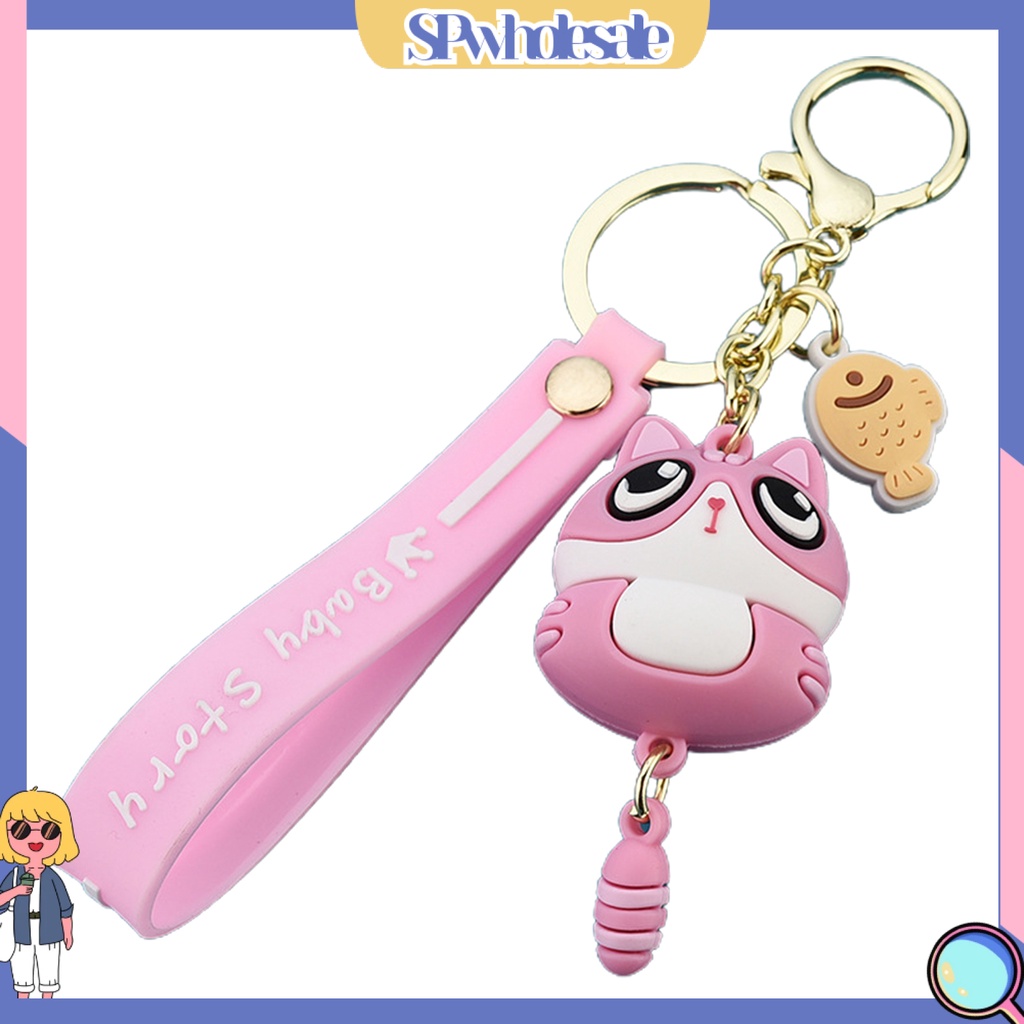 <SPwholesale> Móc Khóa Hình Chú Mèo Hoạt Hình Đáng Yêu