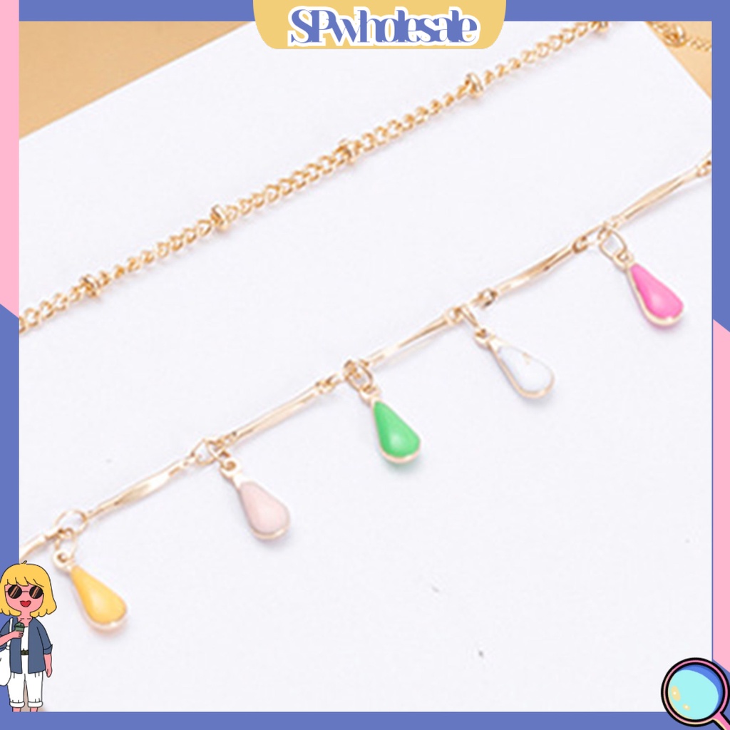 <SPwholesale> Set 2 Vòng cổ Hình Giọt Nước Nhiều Màu Sắc Giàu Có Kẹp Hình Dạng Tôm Hùm Trang Trí Di Động Dễ Phối Đồ Cho Nữ