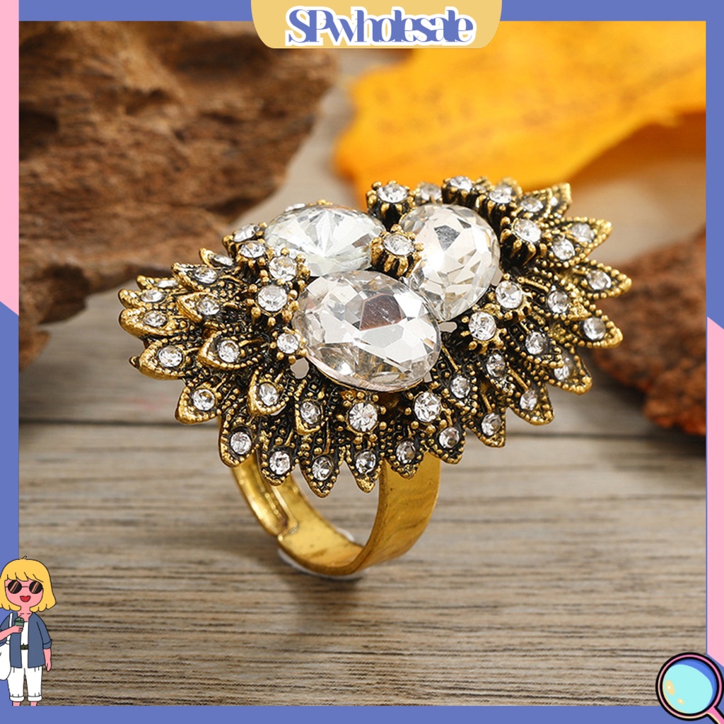 <SPwholesale> Nhẫn Hình Học Bohemian Cổ Điển Tinh Tế Có Thể Điều Chỉnh Mặc Hàng Ngày Cho Nữ