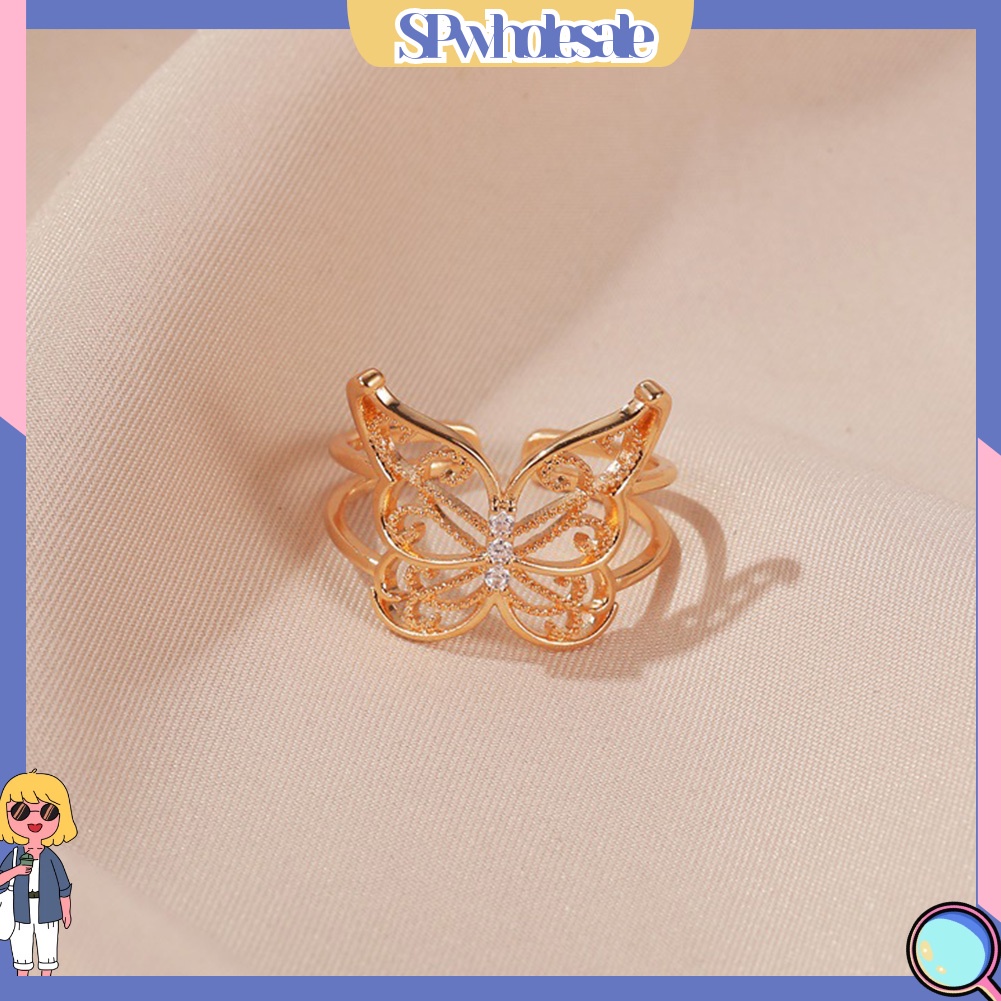 <SPwholesale> Nhẫn Hình Bướm Đính Đá Thời Trang Dành Cho Nữ