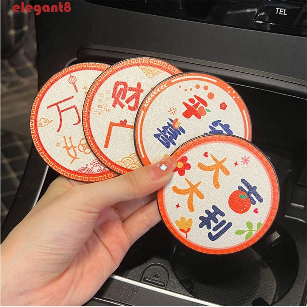 Đệm Da Lót Cốc Nước Trang Trí Nội Thất Xe Hơi