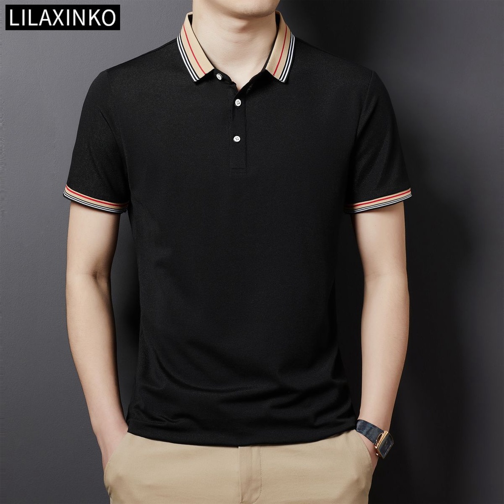 Áo Thun Polo Cotton Tay Ngắn 7 Màu Trơn Đơn Giản Thời Trang Cho Nam