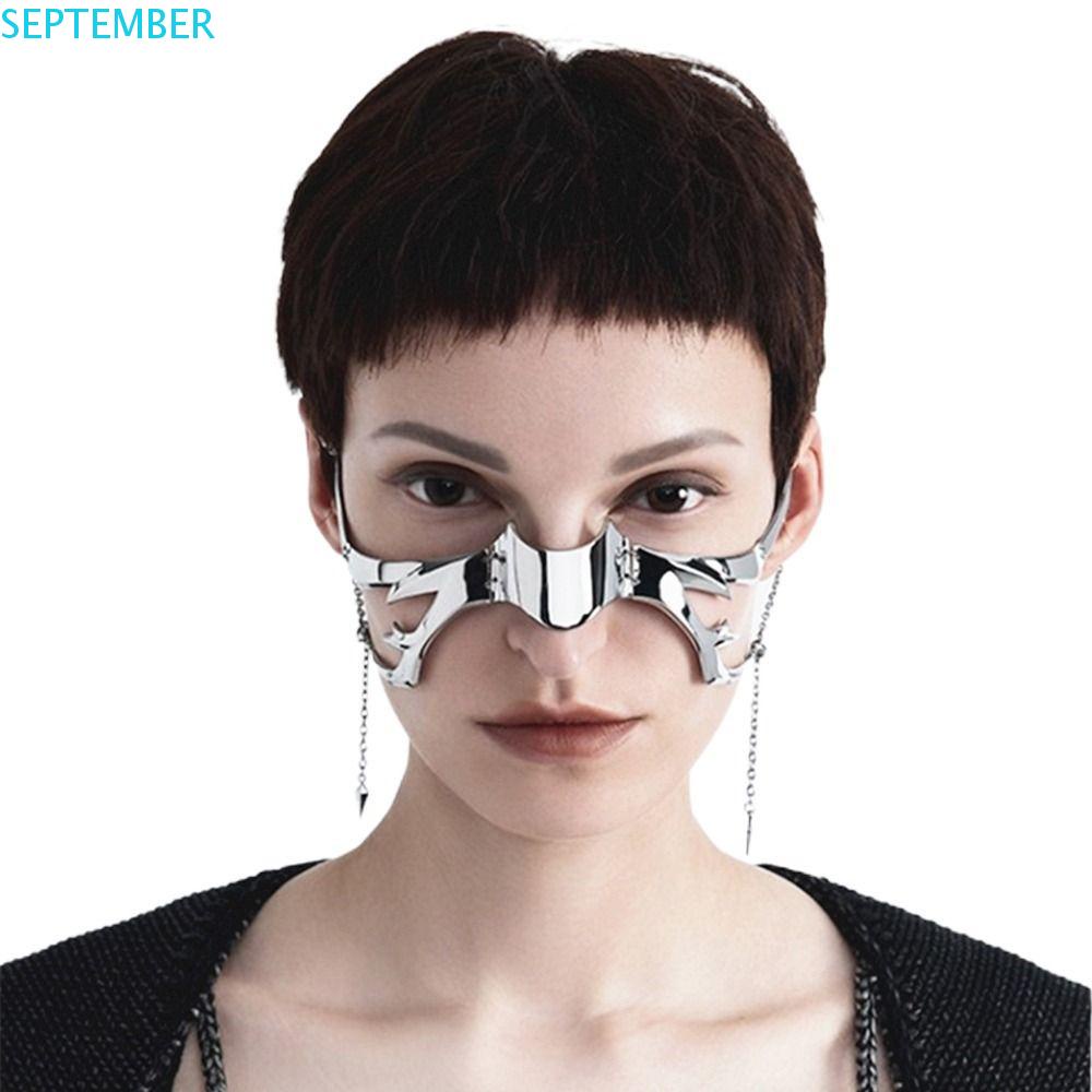 Dây Tua Rua Rỗng Sáng Tạo Thời Trang Hóa Trang Halloween Cho Nam|Mặt Nạ CyberPunk Chương Trình Màu Sắc