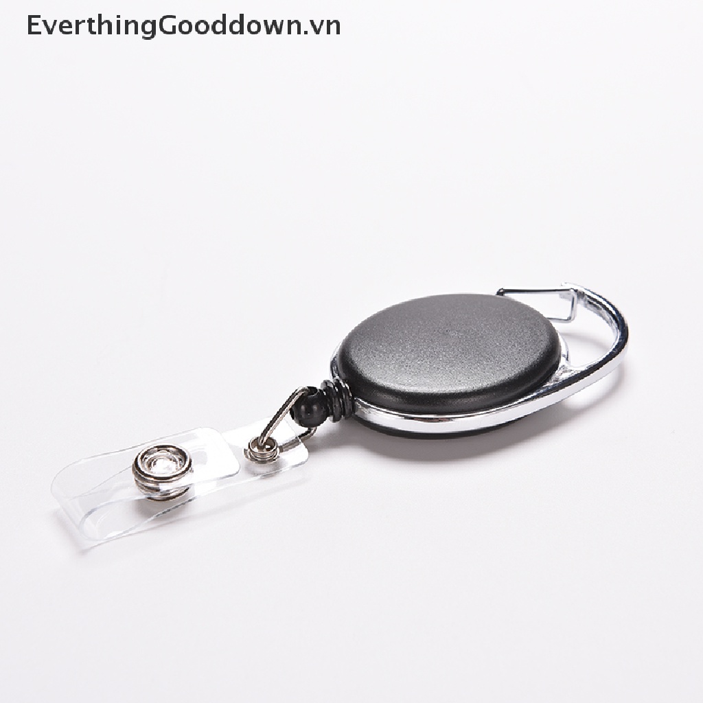 Everthinggooddown Dây Đeo Thẻ ID / Chìa Khóa Màu Đen Có Thể Thu Gọn
