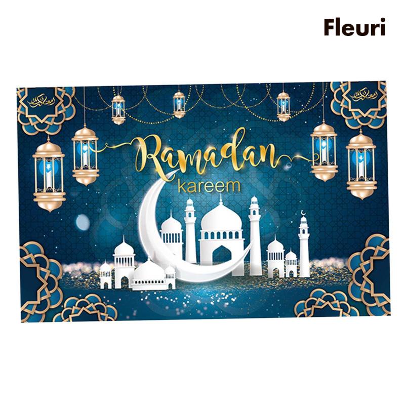 Tấm Phông Nền Bằng Polyester In Chữ Eid Mubarak Phong Cách Hồi Giáo Độc Đáo