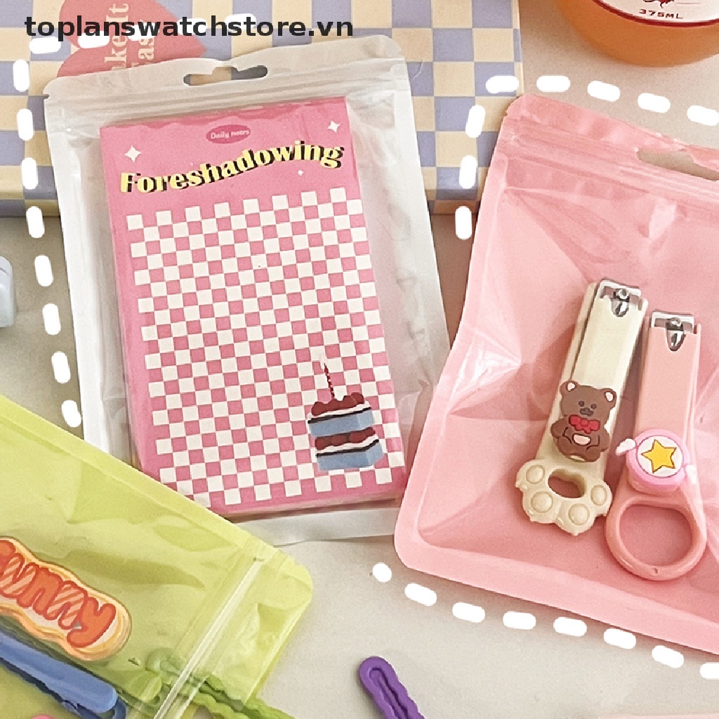 Set 10 Túi Zip Đựng Cọ Trang Điểm Tiện Dụng