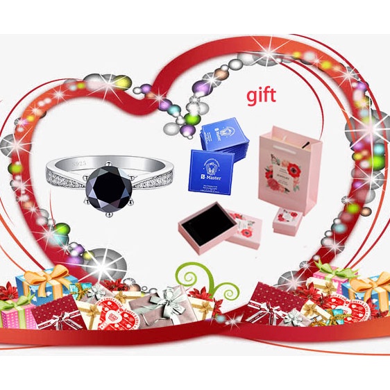 Nhẫn moissanite thực s925 sterling bạc thời trang sáu chân mossanite nhẫn kim cương