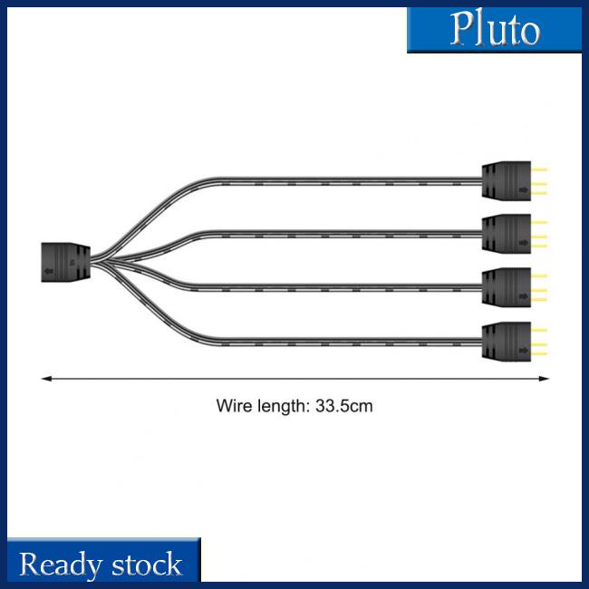 Mới Dây Cáp Nối Dài Bo Mạch Chủ Argb 5v 3 Chấu 1 Sang 4 33.5cm Có Bảo Vệ Bàn