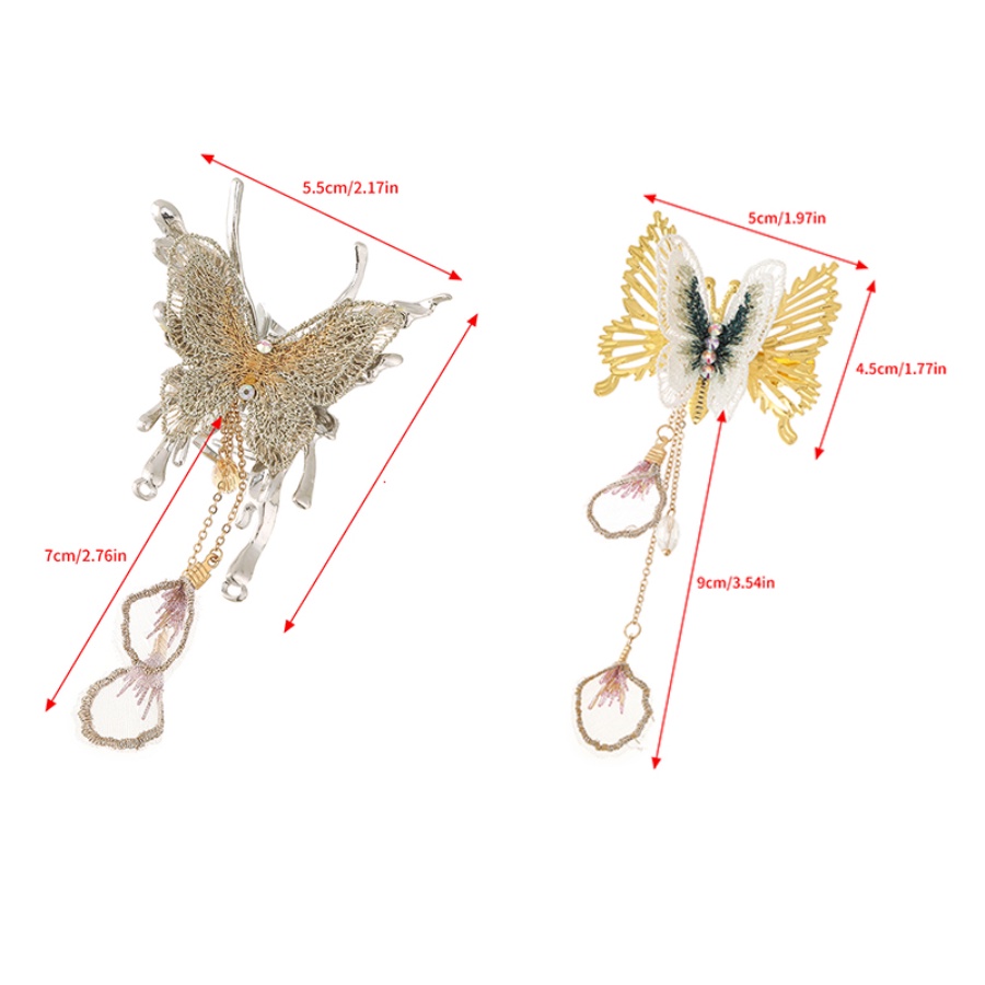 Kẹp Tóc Hình Bướm Bằng Hợp Kim Có Đính Đá