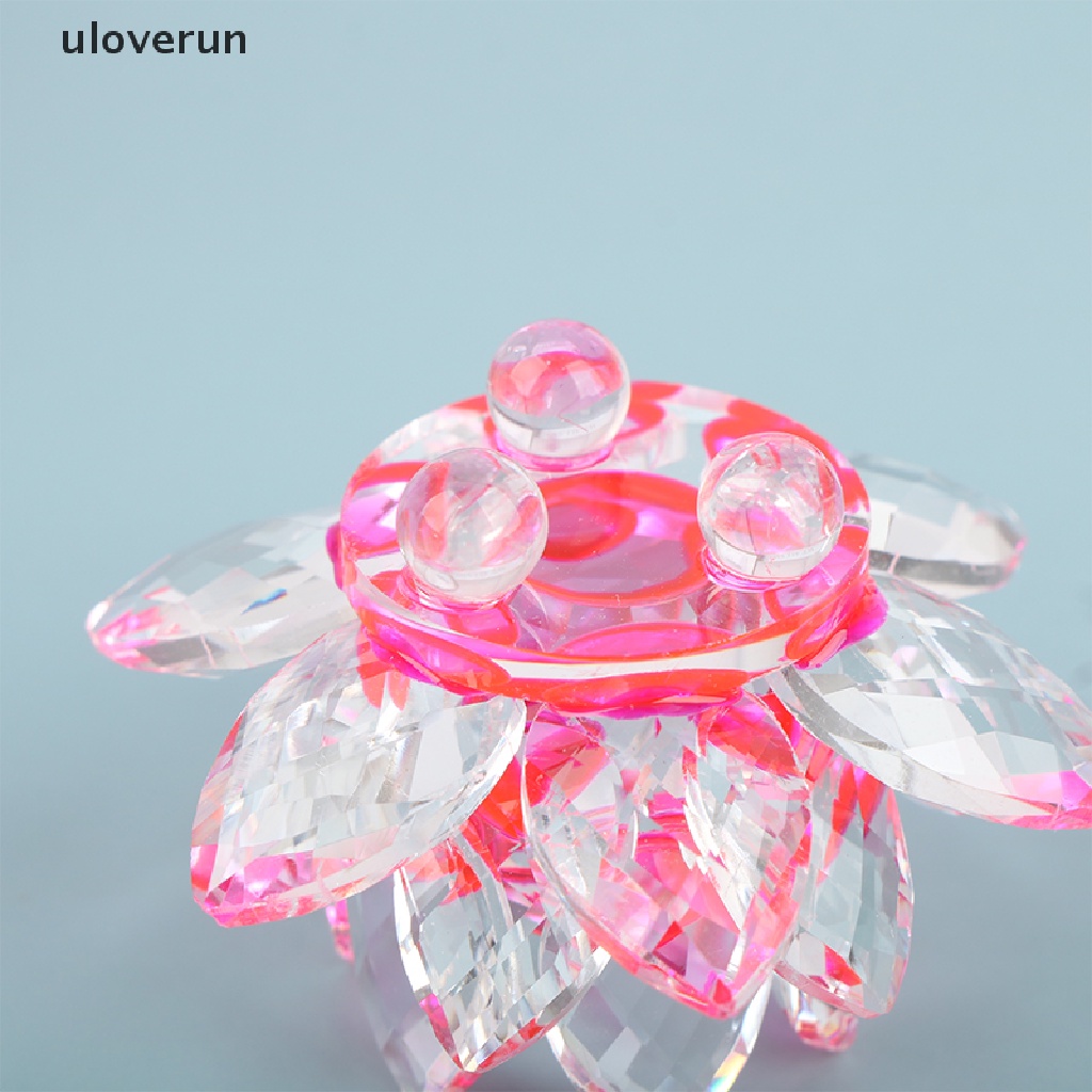 Tượng Hoa Sen Bằng Thủy Tinh 60mm Dùng Trang Trí