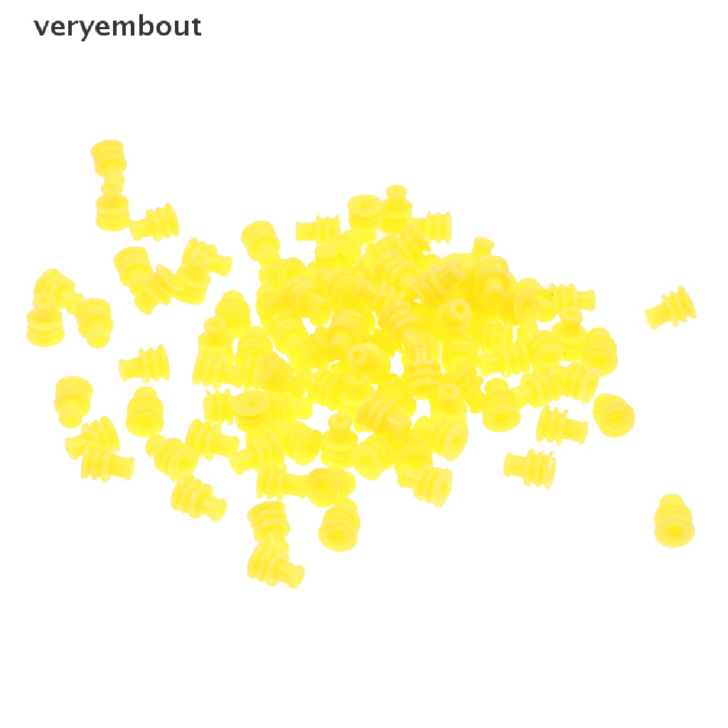 Set 100 Đầu Nối Dây Cao Su Tiện Lợi 281934Đầu Cắm n - 2 Cho Tyco 1.5 Series n 1.5 Chất Lượng Cao