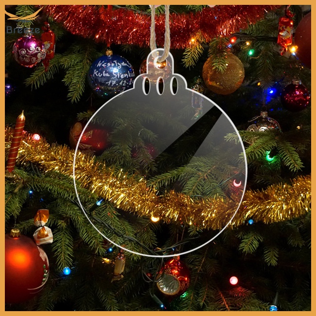 Set 20 Thẻ Treo Bằng Acrylic Trong Suốt Hình Bông Tuyết Có Lỗ Treo Trang Trí Cây Thông Giáng Sinh Diy