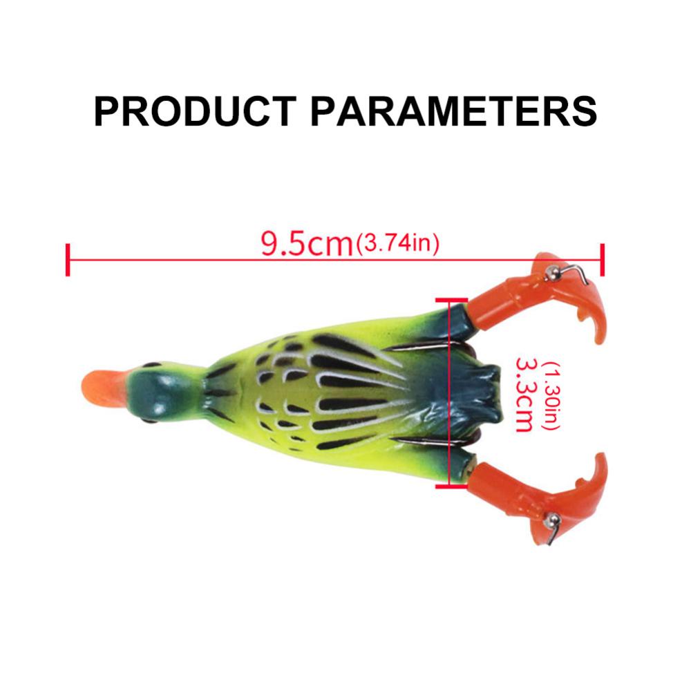 Mồi Câu Cá Giả Bằng Cao Su Mềm Hình Vịt 3D 11G 9.5CM M9Y5
