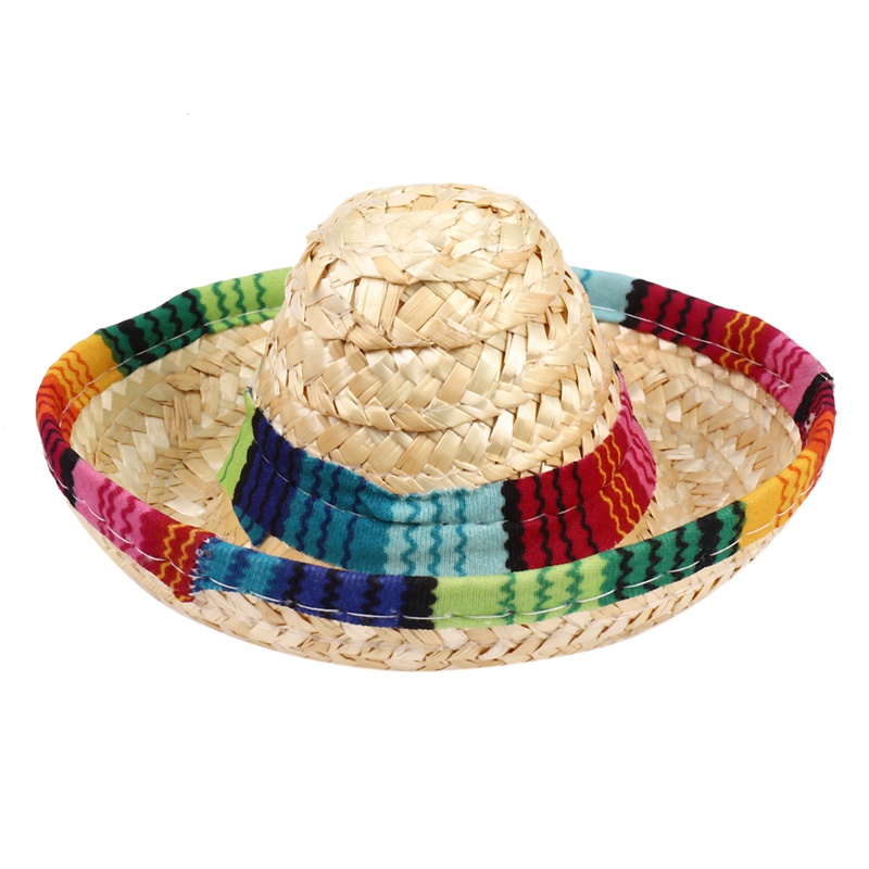 Bộ 10 Nón Rơm Tự Nhiên Mini Trang Trí Tiệc Sinh Nhật Cho Bé