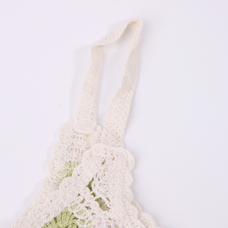 Áo Croptop Dệt Kim Không Tay Cổ Chữ U Khoét Rỗng Thời Trang Mùa Hè Vintage Cho Nữ