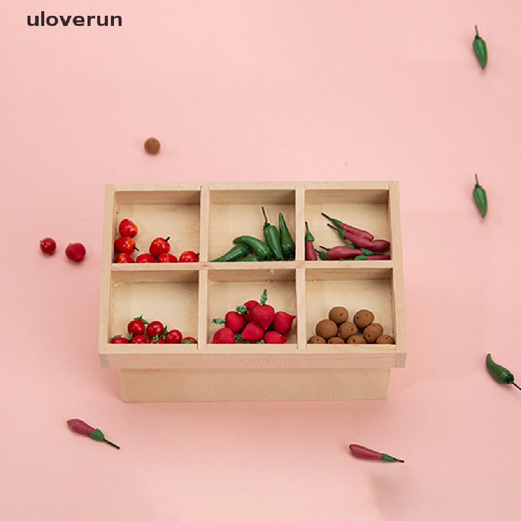 Uloverun Mô Hình Kệ Trái Cây mini Tỉ Lệ 1: 12 Trang Trí Nhà Búp Bê