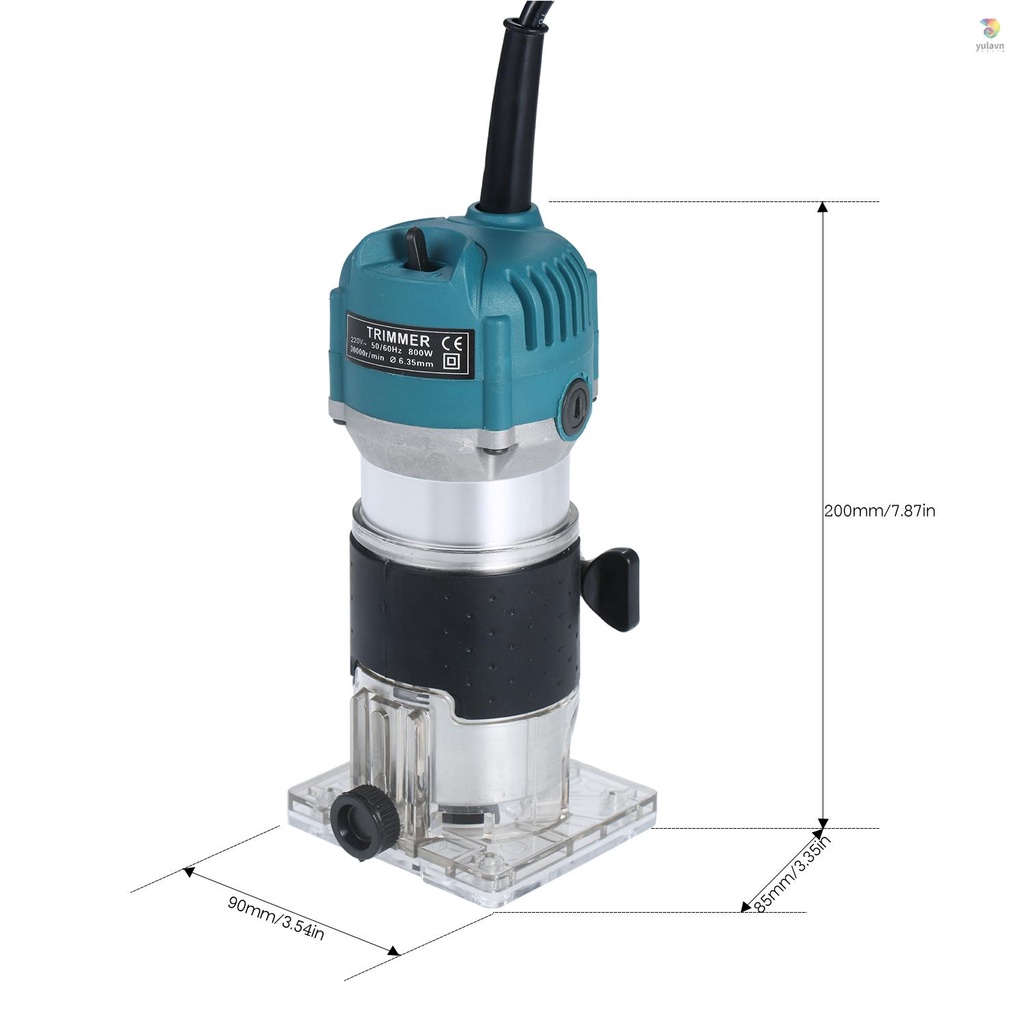 Bộ Định Tuyến Gỗ 220V 800W 30000r / Phút Với Đế Trong Suốt Bằng Nhôm Chuyên Dụng