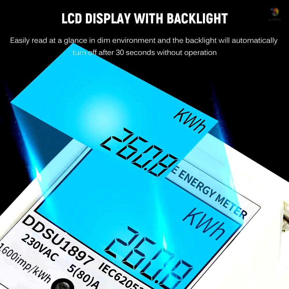 Đồng Hồ Đo Điện Một Pha Kỹ Thuật Số Một Pha DIN Hai Dây Đa Năng