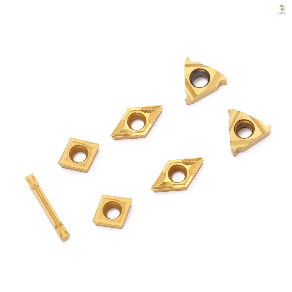 Bộ 7 Giá Đỡ Dụng Cụ Tiện Trục 10mm Và Chèn Cacbua