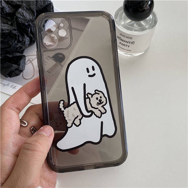 Korean Ins Style Ghost Graffiti XR Phone Case 13promax for XS Apple 11 Cute 12 Female 8P Male 7 Black uMzg