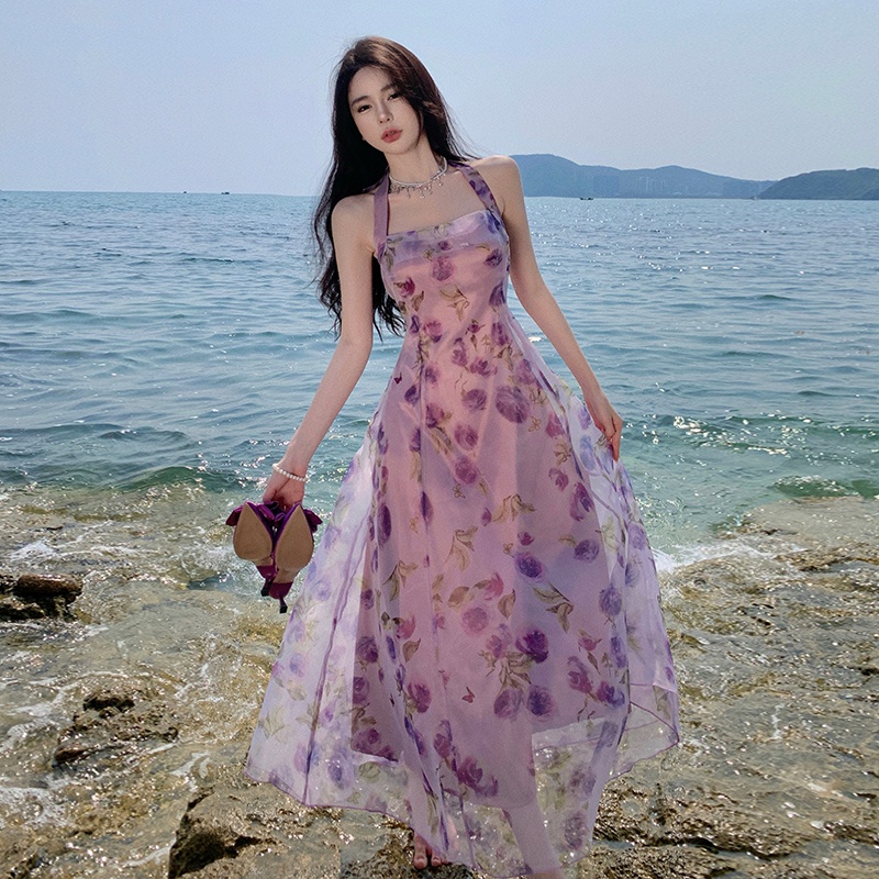 Hàng Mới Về Đầm Hai Dây Mùa Hè 2023 Phong Cách Pháp Thanh Lịch Cho Nữ
