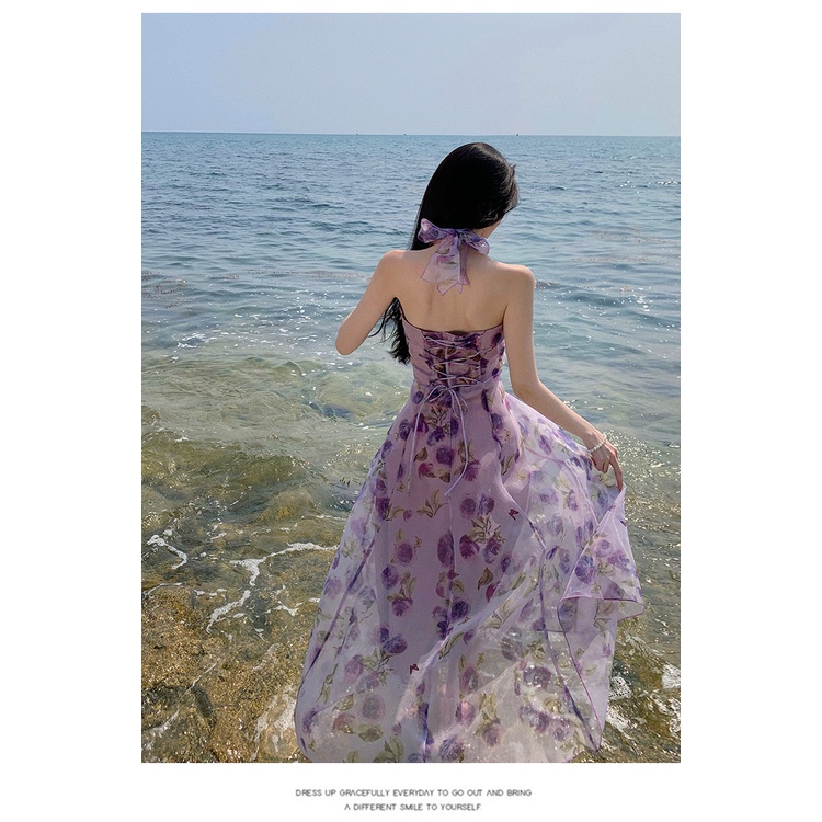 Hàng Mới Về Đầm Hai Dây Mùa Hè 2023 Phong Cách Pháp Thanh Lịch Cho Nữ