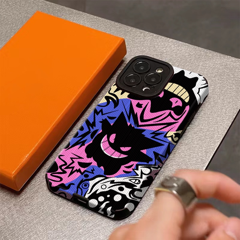 Ốp Điện Thoại Da Silicon Mềm Dáng Vuông Hình anime Cho iPhone 11 12 13 14 pro Max Xs Max Xr X 7 8 Plus