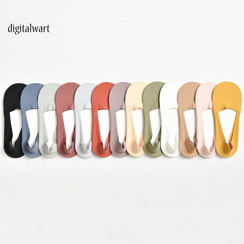 Kỹ Thuật Số| 1 Đôi Vớ Thể Thao Bằng Silicone Mỏng Màu Trơn Độ Co Giãn Cao