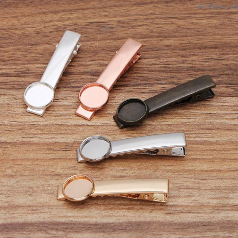 Set 10 Kẹp Tóc Trơn 12mm DIY Đa Ứng Dụng