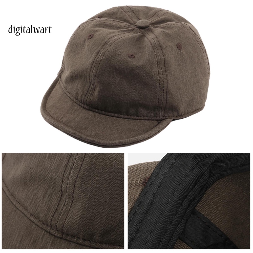 Kỹ Thuật Số| Mũ Lưỡi Trai Màu Sắc Trơn Phong Cách Vintage Dành Cho Nam Và Nữ