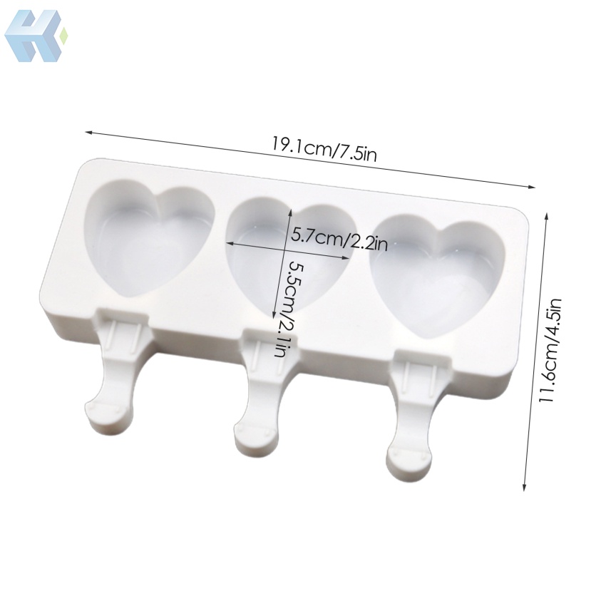 Khuôn Làm Kem Que 4 Ngăn Bằng Silicon Mềm Có Thể Tái Sử Dụng