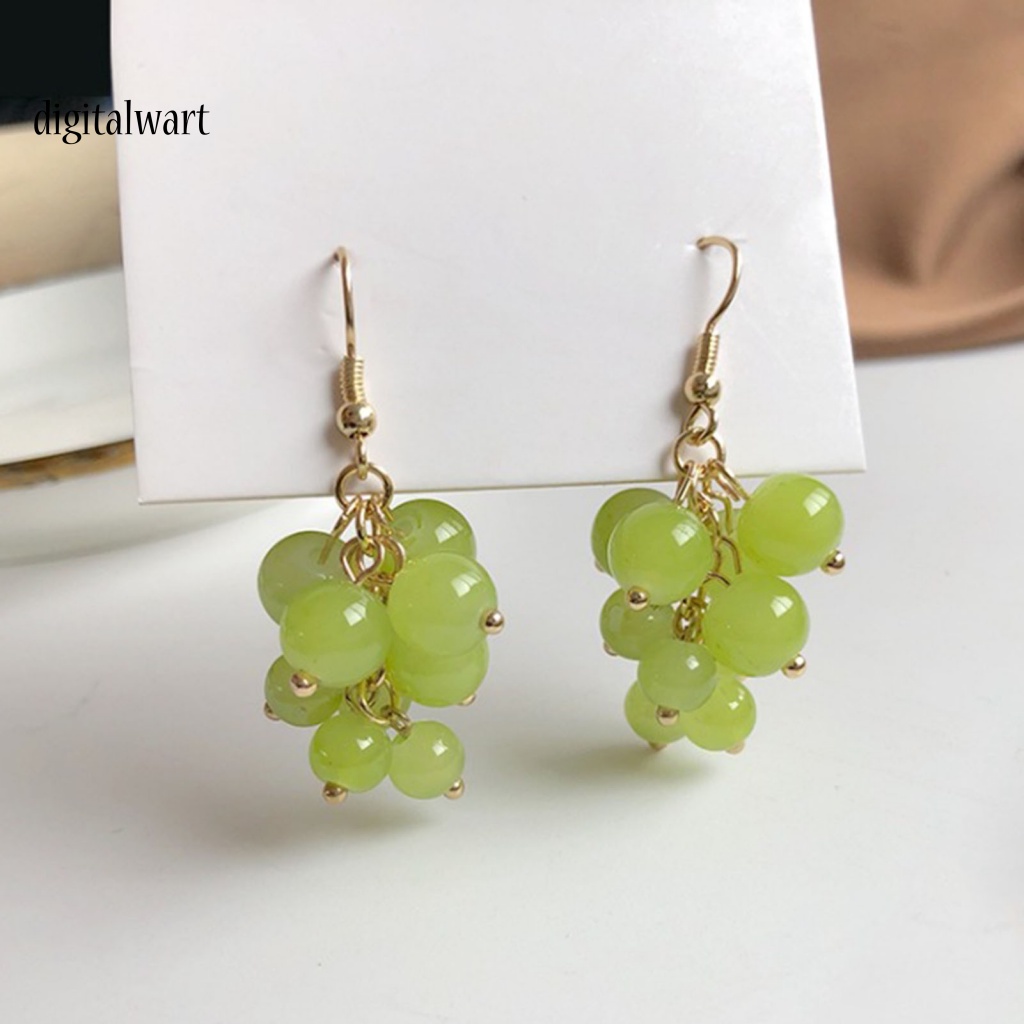 Kỹ Thuật Số| 1 Cặp Khuyên Tai Dạng Móc Xỏ Hạt Tròn Không Xỏ Lỗ