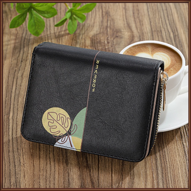 Ví Da Pu Đa Năng Họa Tiết Hoa Xinh Xắn Cho Nữ