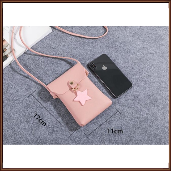 Túi Da Đeo Chéo Hình Vuông Nhỏ Đính Ngôi Sao Thời Trang Cho Nữ