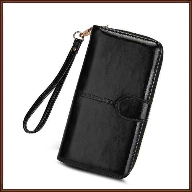 Ví Da Pu Màu Trơn Dáng Dài Đa Năng Thời Trang Cho Nữ