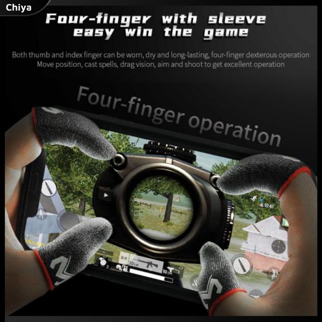 1 Đôi Găng Tay Sợi Bạc Đeo Ngón Tay Chống Mồ Hôi Thoáng Khí Dùng Chơi Game Điện Thoại