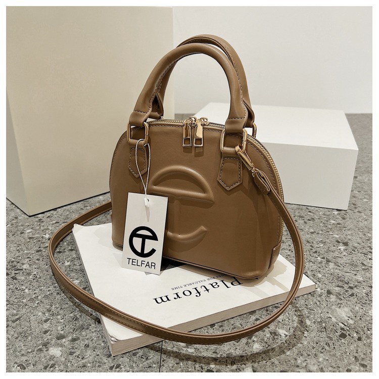 Túi Xách JASMIN NOIR Tote Da PU Nhỏ Hai Dây Khóa Kéo Đôi Họa Tiết Hình Học Thời Trang Cho Nữ