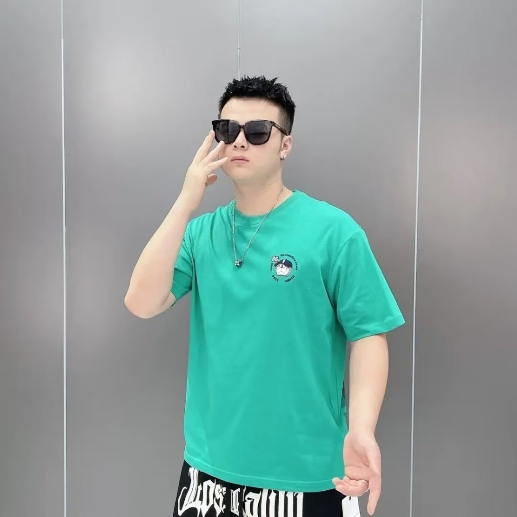 Áo Thun Cotton Trơn Tay Ngắn In Chữ Phong Cách Hip Hop Đường Phố Thời Trang Mùa Hè Cho Nam Giới Size S-5XL