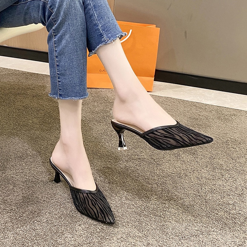Giày Cao Gót Da Mũi Nhọn Thời Trang Công Sở Thanh Lịch Cho Nữ