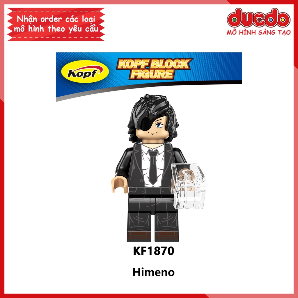 Minifigures nhân vật Quỷ Máy Cưa Chainsaw Man Denji Pochita - Đồ chơi Lắp ghép Xếp hình Mini Mô hình Kopf KF6180