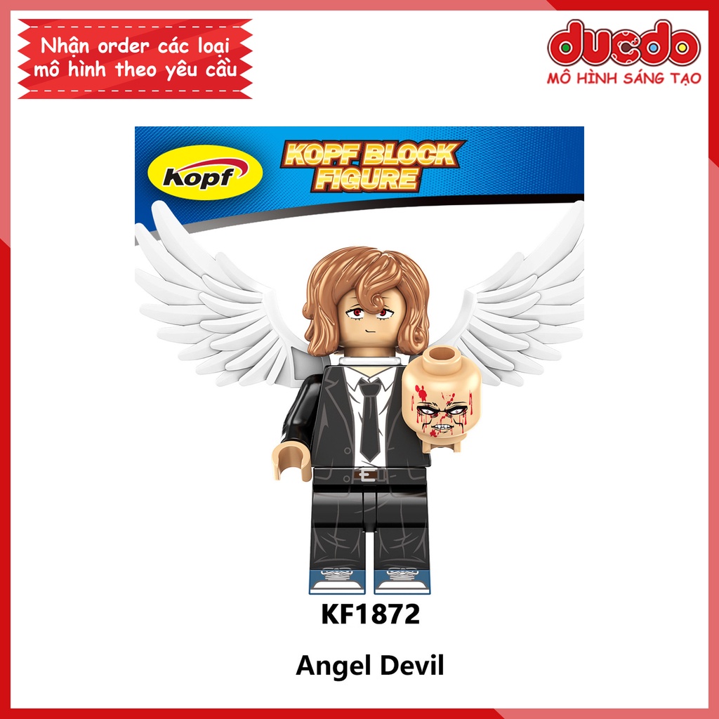 Minifigures nhân vật Quỷ Máy Cưa Chainsaw Man Denji Pochita - Đồ chơi Lắp ghép Xếp hình Mini Mô hình Kopf KF6180