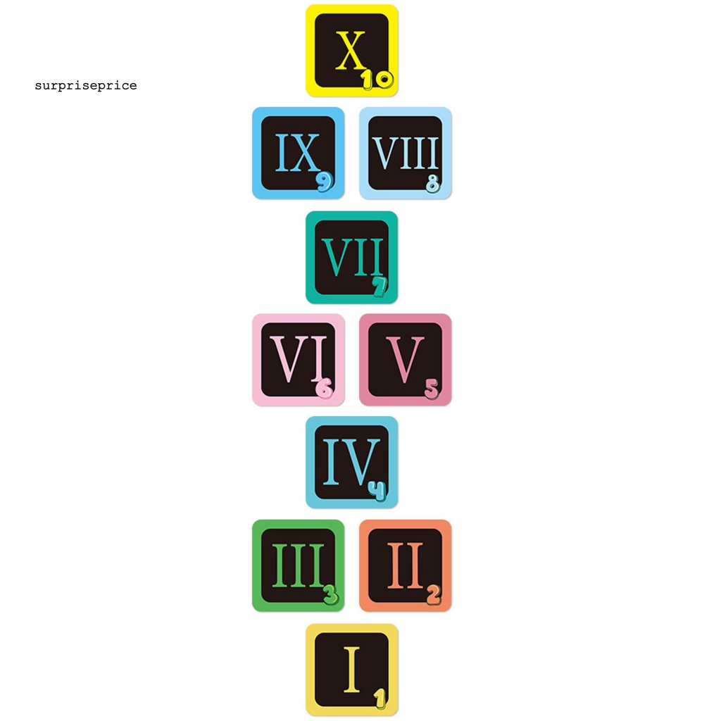 Set 10 Sticker Dán Sàn Nhà Họa Tiết Hoạt Hình Dễ Thương Bắt Mắt