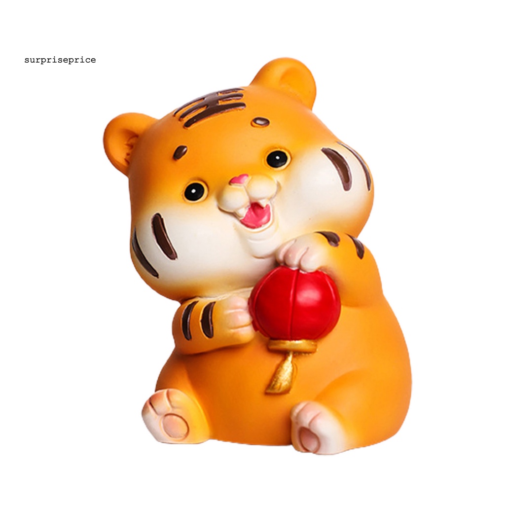 Spa Tượng Hổ Mini Tinh Xảo Vui Nhộn Làm Việc Điều Chỉnh Tư Thế Cầm Đồ Dùng Năm Mới DIY Cho Lễ Hội Mùa Xuân