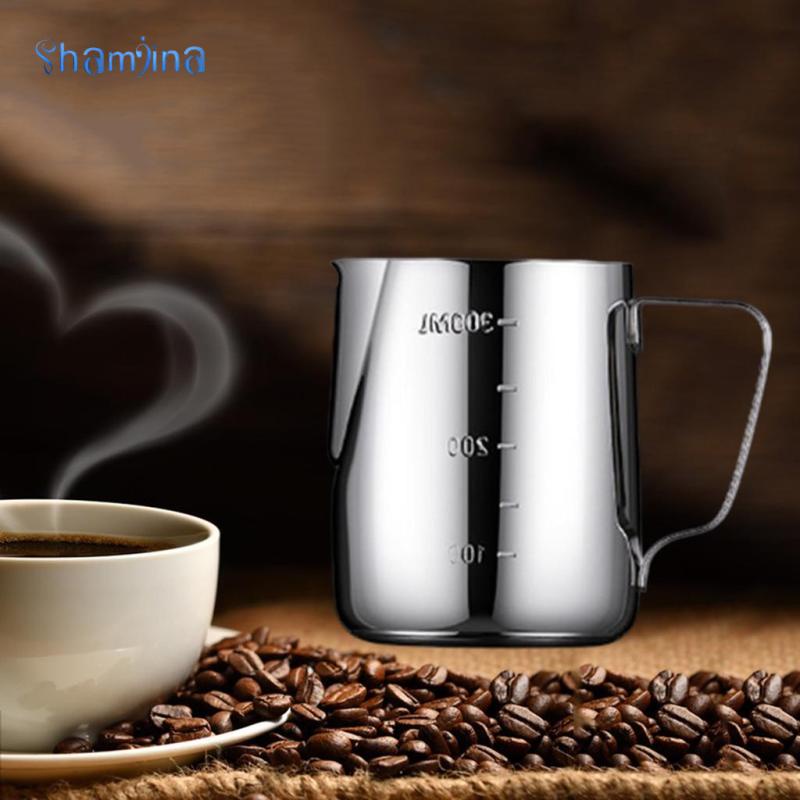 Shamjina Bình Tạo Bọt Cà Phê Latte Bằng Thép Không Gỉ 350ml 600ml 1000ml